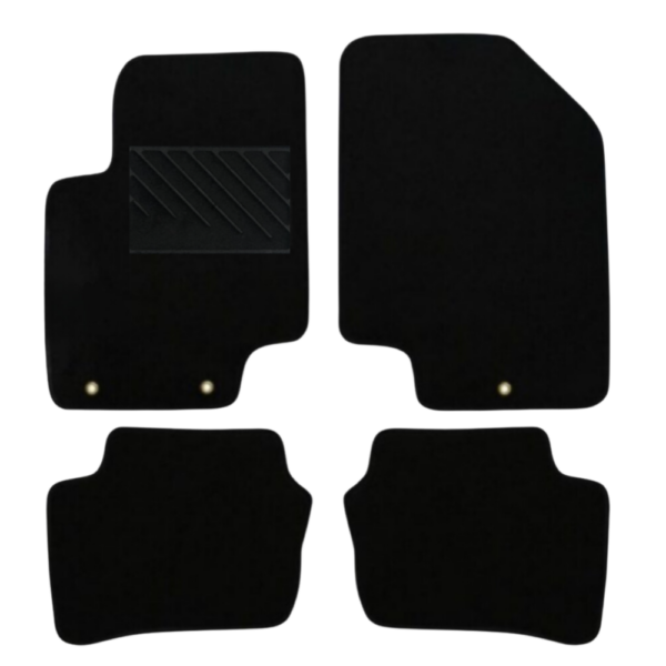 Πατάκια από μοκέτα Μεσαίας Ποιότητας μαύρα για Hyundai i20 I μοντ. 2008-2014  με στρογγυλά κουμπώματα 4τμχ