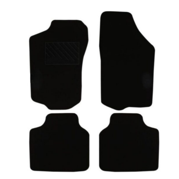 Πατάκια από μοκέτα Μεσαίας Ποιότητας μαύρα για Lancia Delta 2 μοντ. 1993-1999  4τμχ