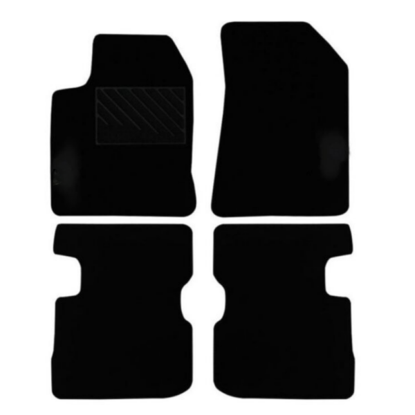 Πατάκια από μοκέτα Μεσαίας Ποιότητας μαύρα για Lancia Delta 3 μοντ. 2008-2014  4τμχ