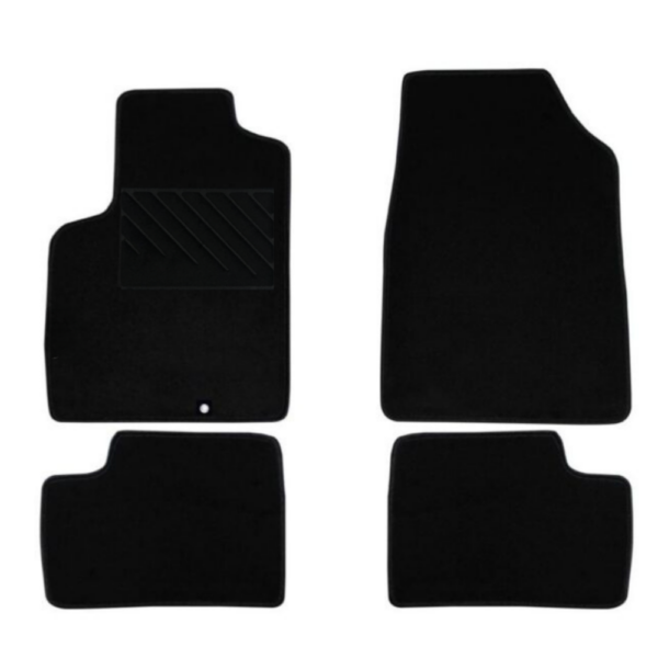 Πατάκια από μοκέτα Ποιότητας Πολυτελείας μαύρα συμβατά με Nissan Micra K13 μοντ. 2010-2016  4τμχ