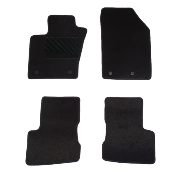 Πατάκια από μοκέτα Οικονομικής Ποιότητας μαύρα συμβατά με Fiat 500 X μοντ. 2015-Σήμερα  4τμχ