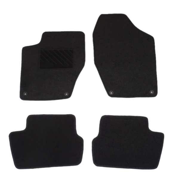 Πατάκια από μοκέτα Οικονομικής Ποιότητας μαύρα συμβατά με Peugeot 308 μοντ. 2007-2013  4τμχ