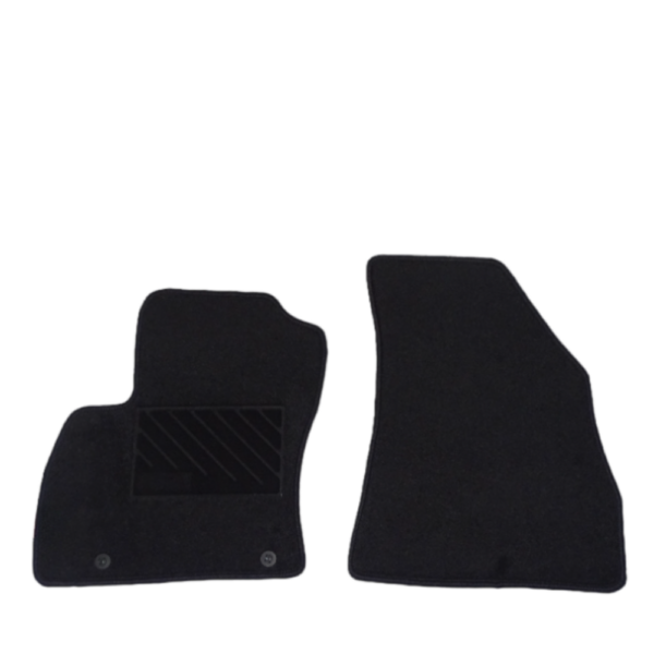Πατάκια από μοκέτα Οικονομικής Ποιότητας μαύρα συμβατά με Fiat Fiorino / Citroen Nemo / Peugeot Biper μοντ. 2007-2023  2τμχ