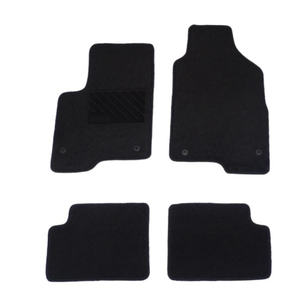 Πατάκια από μοκέτα Ποιότητας Πολυτελείας μαύρα συμβατά με Fiat Panda ΙΙΙ μοντ.  2011-Σήμερα  4τμχ