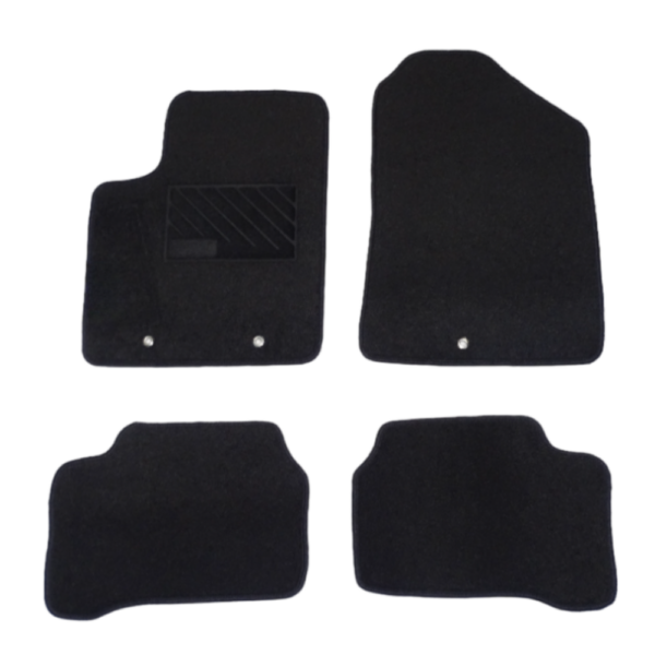 Πατάκια από μοκέτα Ποιότητας Πολυτελείας μαύρα συμβατά με Kia Picanto μοντ. 2011-2017 4τμχ