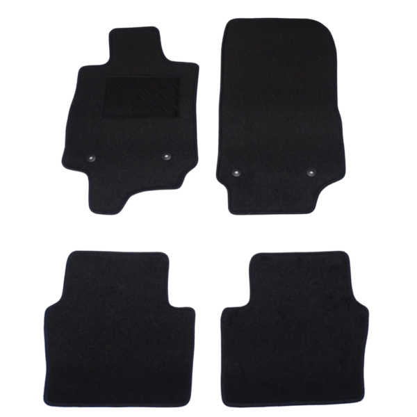 Πατάκια από μοκέτα Ποιότητας Πολυτελείας μαύρα συμβατά με Mazda 2 / Mazda 2 Hybrid μοντ. 2014-Σήμερα  4τμχ