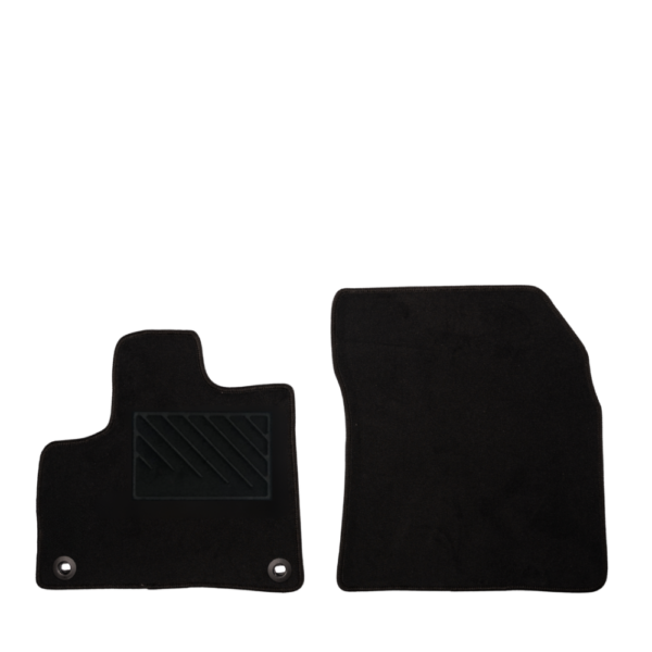 Πατάκια από μοκέτα Μεσαίας Ποιότητας μαύρα συμβατά με Citroen Berlingo Επαγγελματικό μοντ. 2018-Σήμερα  2τμχ
