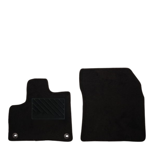 Πατάκια από μοκέτα Ποιότητας Πολυτελείας μαύρα συμβατά με Fiat Doblo Επαγγελματικό μοντ. 2022-Σήμερα  2τμχ