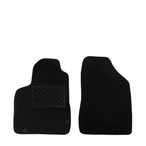 Πατάκια από μοκέτα Μεσαίας Ποιότητας μαύρα συμβατά με Peugeot Partner Επαγγελματικό μοντ. 2008-2018  2τμχ