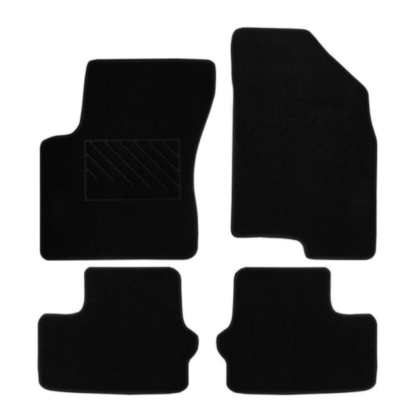 Πατάκια από μοκέτα Ποιότητας Πολυτελείας μαύρα συμβατά με Jeep Compass I μοντ. 2007-2016  4τμχ