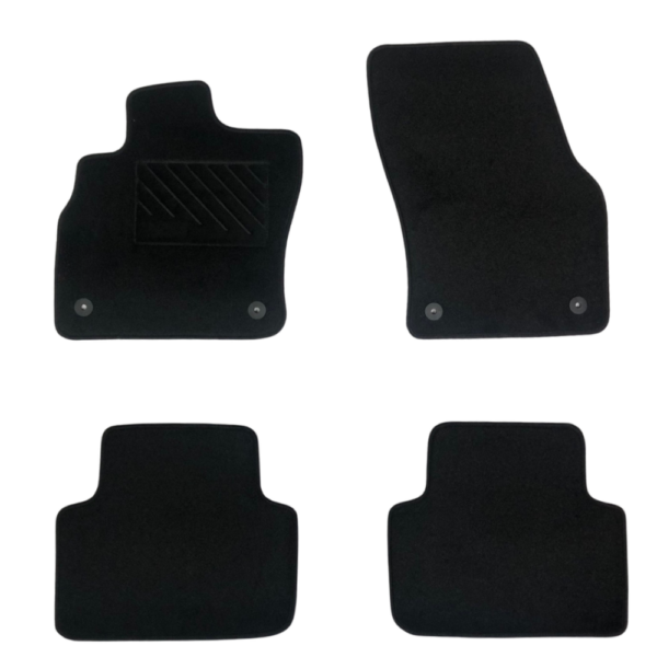Πατάκια από μοκέτα Οικονομικής Ποιότητας μαύρα συμβατά με Audi Q3 μοντ. 2018-Σήμερα 4τμχ