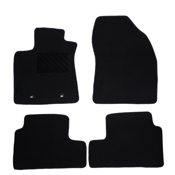 Πατάκια από μοκέτα Ποιότητας Πολυτελείας μαύρα συμβατά με Toyota Avensis μοντ. 2009-2018 4τμχ