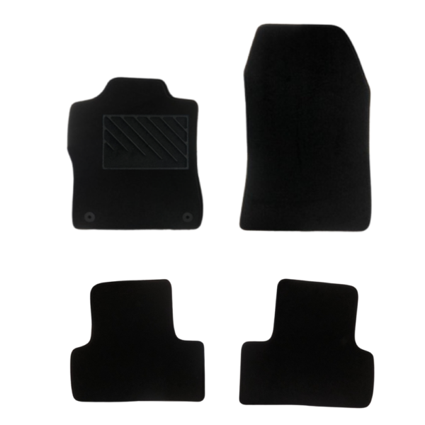 Πατάκια από μοκέτα Οικονομικής Ποιότητας μαύρα συμβατά με Citroen DS4 μοντ. 2021-Σήμερα  4τμχ