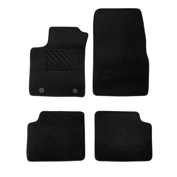 Πατάκια από μοκέτα Ποιότητας Πολυτελείας μαύρα συμβατά με Ford Ka 2nd gen μοντ. 2009-2016 4τμχ