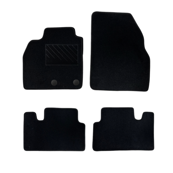 Πατάκια από μοκέτα Ποιότητας Πολυτελείας μαύρα συμβατά με Renault Scenic 5θυρο μοντ. 2009-2016 4τμχ