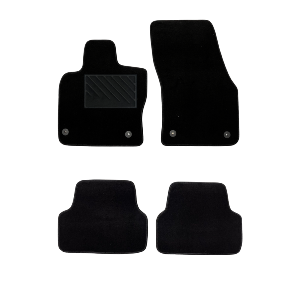 Πατάκια από μοκέτα Ποιότητας Πολυτελείας μαύρα συμβατά με Skoda Karoq μοντ. 2017-Σήμερα 4τμχ