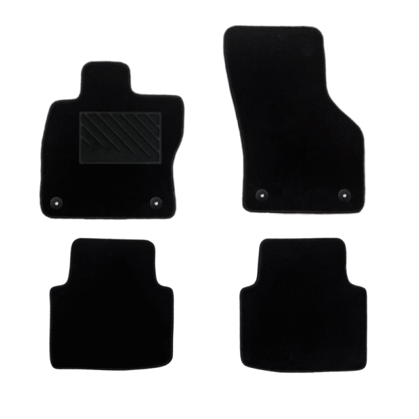 Πατάκια από μοκέτα Ποιότητας Πολυτελείας μαύρα συμβατά με Skoda Superb μοντ. 2015-2014  4τμχ