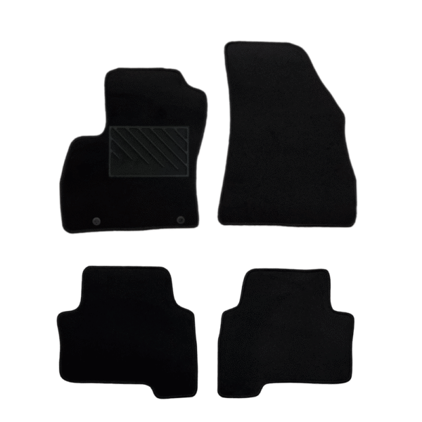 Πατάκια από μοκέτα Οικονομικής Ποιότητας μαύρα συμβατά με Fiat Qubo 4τμχ