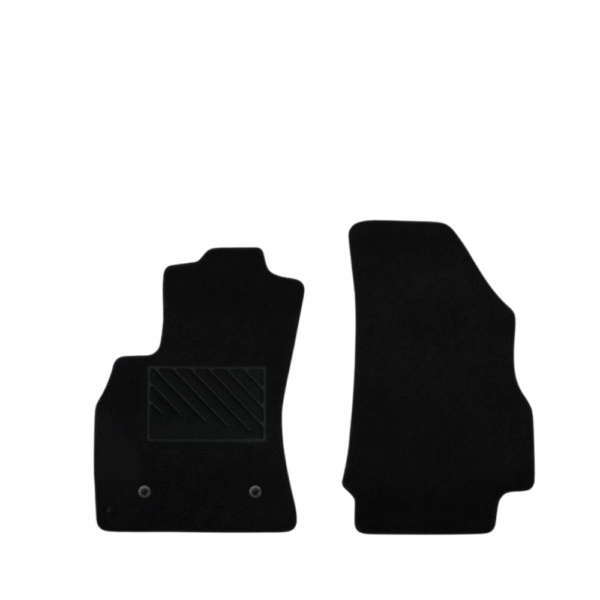 Πατάκια από μοκέτα Ποιότητας Πολυτελείας μαύρα συμβατά με Fiat Doblo Επαγγελματικό μοντ. 2009-2022 - 2τμχ